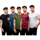 Kit 5 Camisetas Básica de Algodão Egípcio