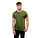 Camiseta Básica de Algodão Egípcio Cor Verde Militar
