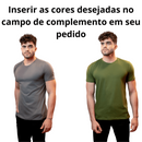 Kit 2 Camisetas Básica de Algodão Egípcio