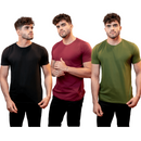 Kit 3 Camisetas Básica de Algodão Egípcio