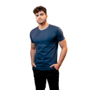 Camiseta Básica de Algodão Egípcio Cor Azul Marinho